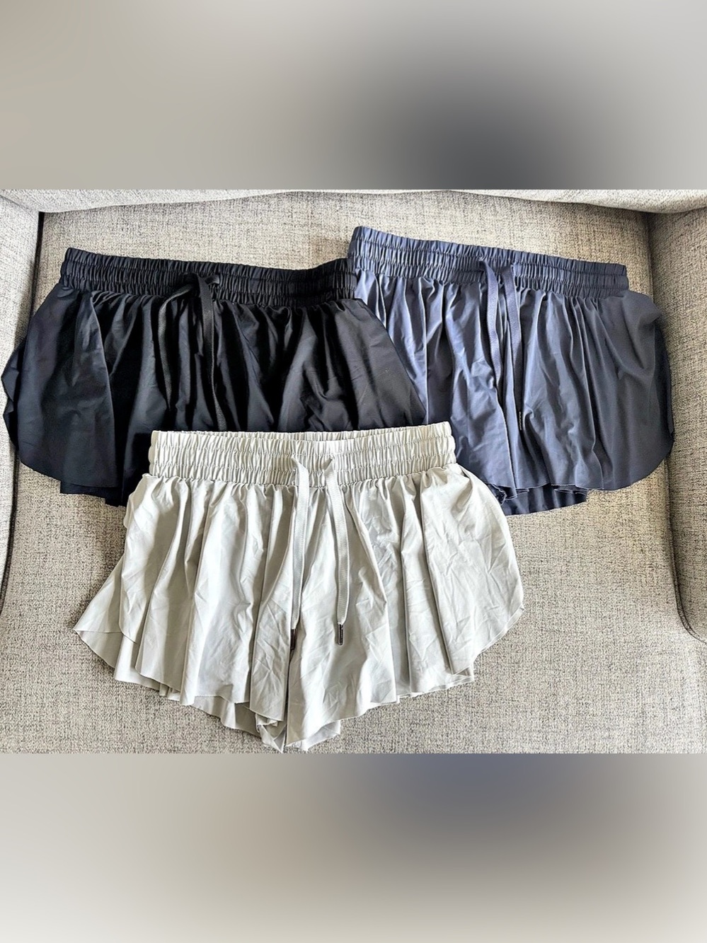 Liberty Pro athletic flutter shorts black and blue